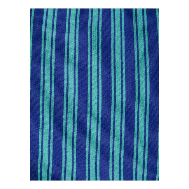 Organic cotton striped sweatshirt | Blue