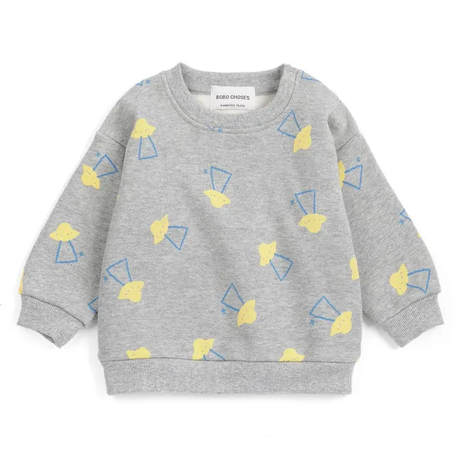 Sweat Soucoupes Coton Bio | Gris chiné