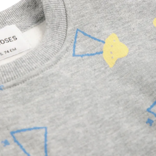 Sweat Soucoupes Coton Bio | Gris chiné