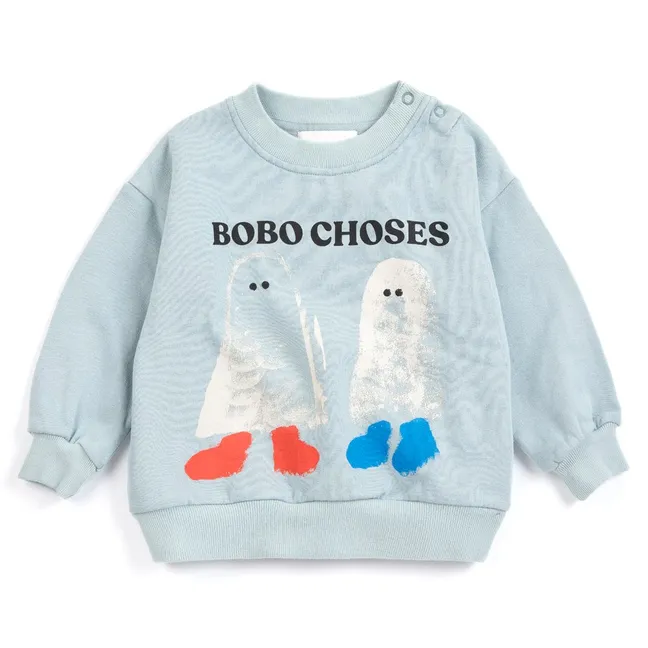 Sweat Fantômes Bobo Choses Coton Bio Bébé | Bleu ciel