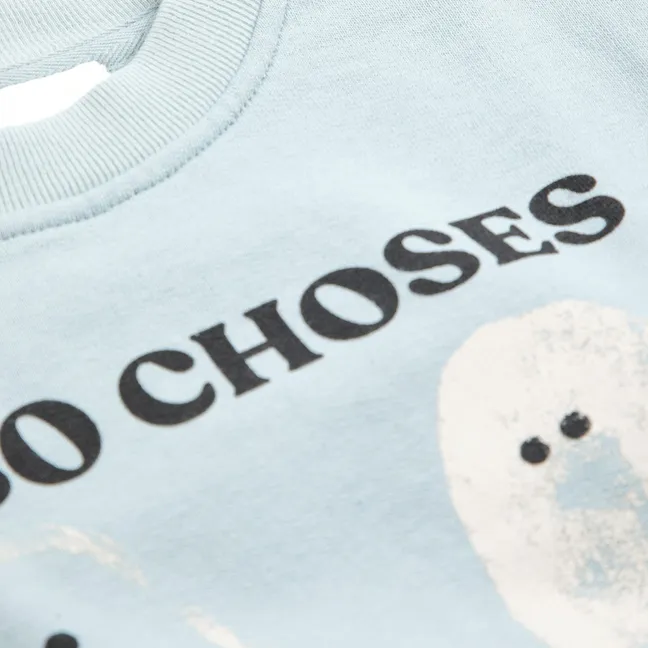 Sweat Fantômes Bobo Choses Coton Bio Bébé | Bleu ciel