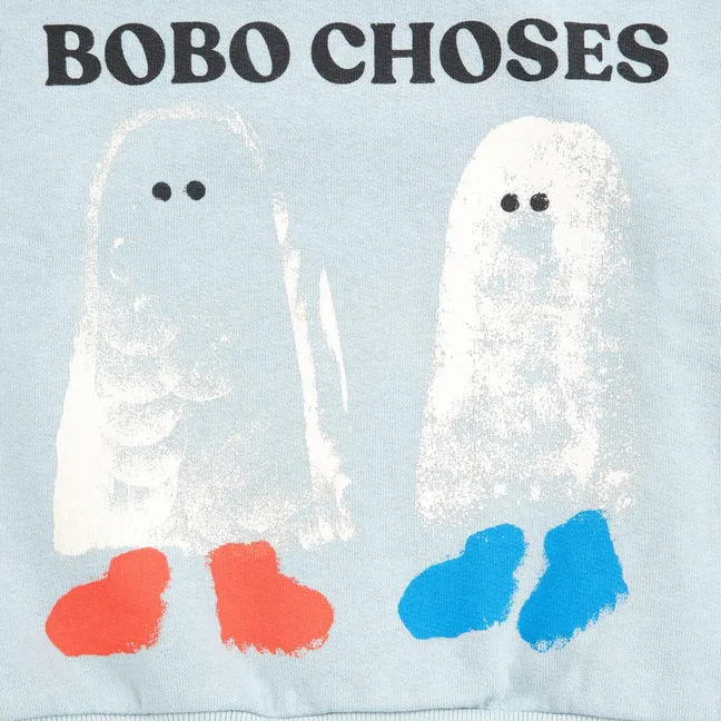 Sweat Fantômes Bobo Choses Coton Bio Bébé | Bleu ciel