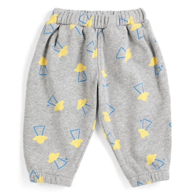 Jogger Soucoupes Coton Bio Bébé | Gris chiné