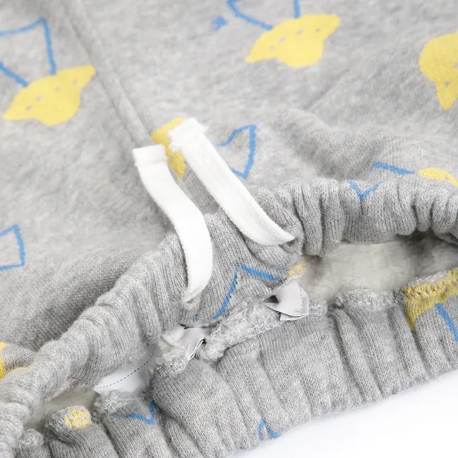 Jogger Soucoupes Coton Bio Bébé | Gris chiné