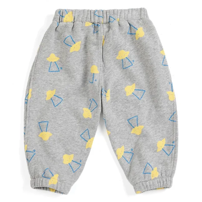 Jogger Soucoupes Coton Bio Bébé | Gris chiné