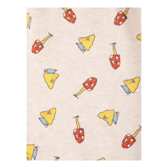 Jogger Champignons Coton Bio Bébé | Ecru