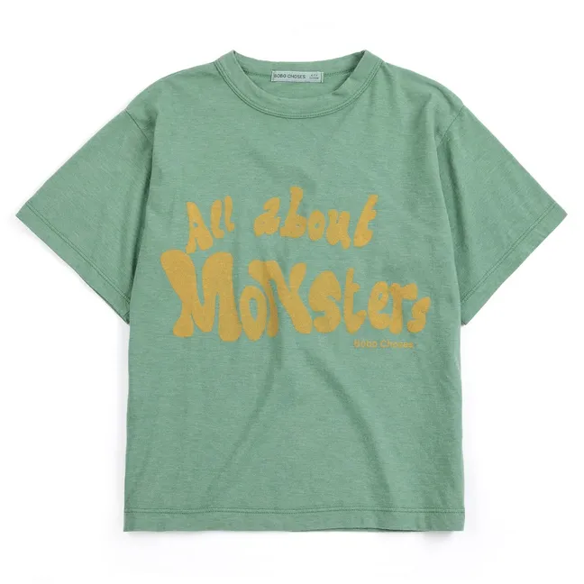T-shirt All About Monsters Fibres Recyclées | Vert