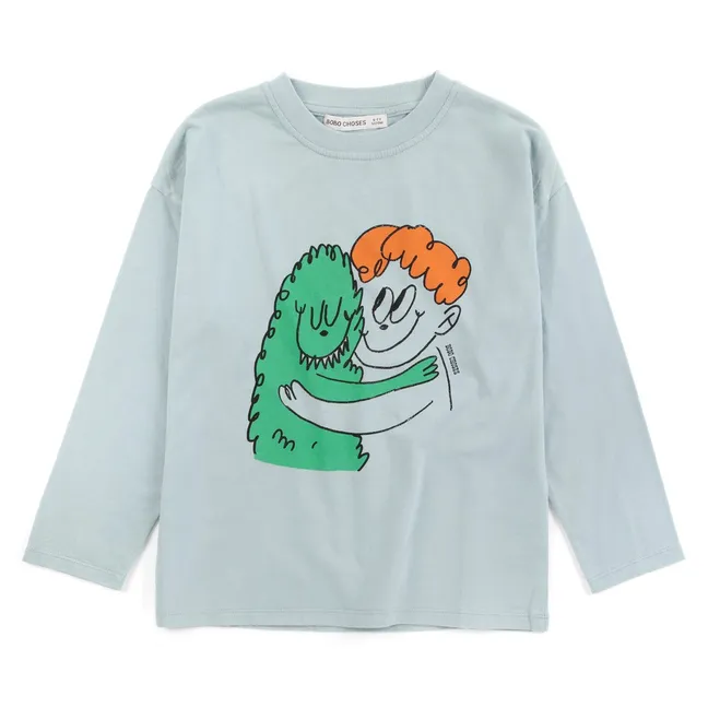 T-shirt Monstre Coton Bio | Bleu ciel