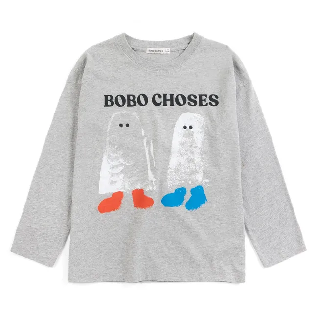 T-shirt Fantômes Bobo Choses Coton Bio | Gris chiné