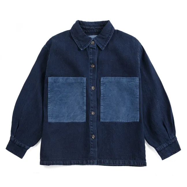 Chemise Denim Coton Recyclé | Bleu foncé