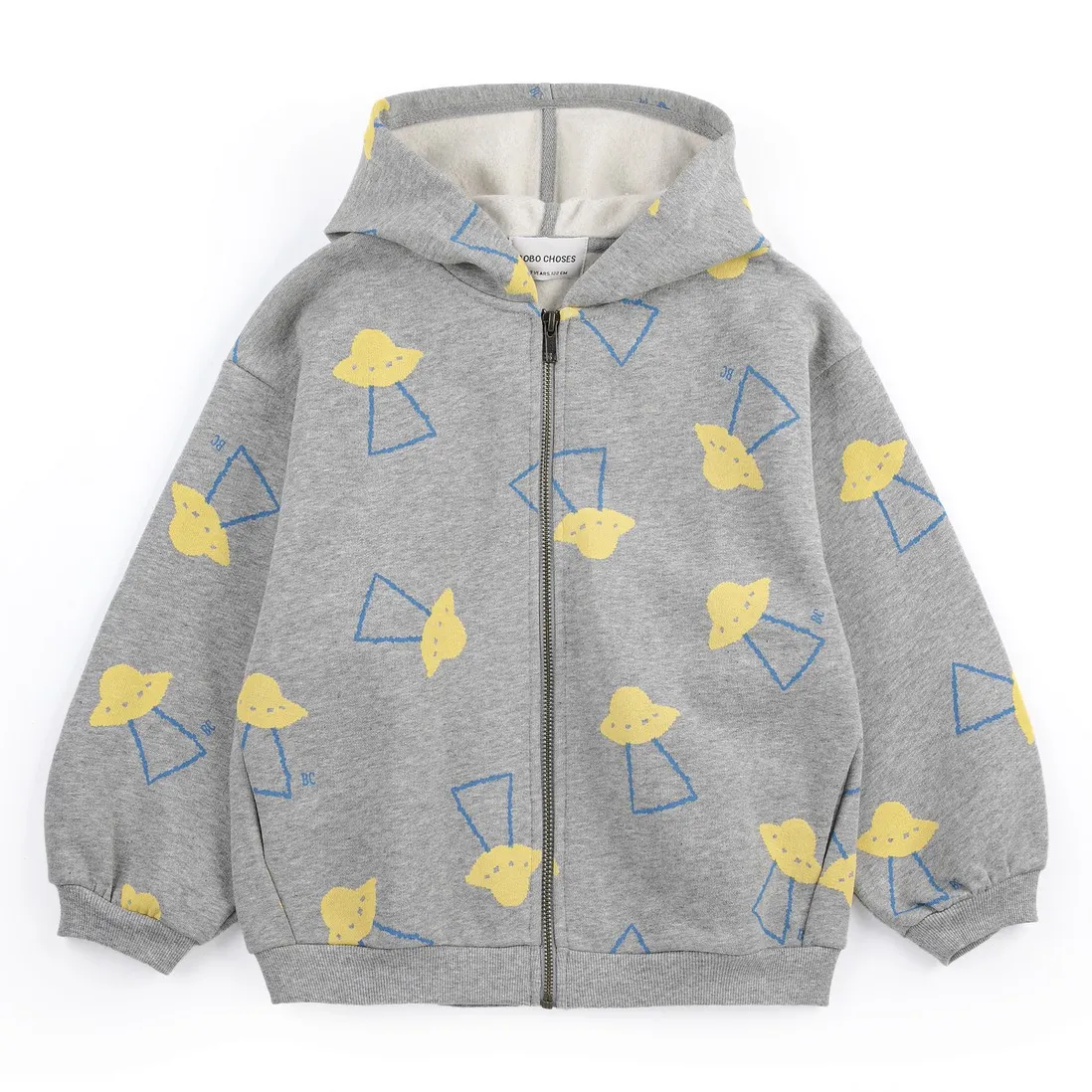 Bobo Choses Heather Grey Organic Cotton Saucer Hoodie