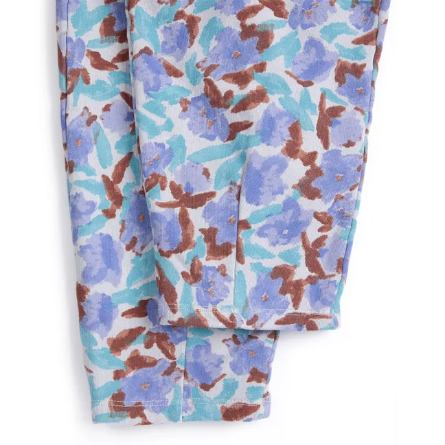 Organic Cotton Flowered Jogger | Lavender