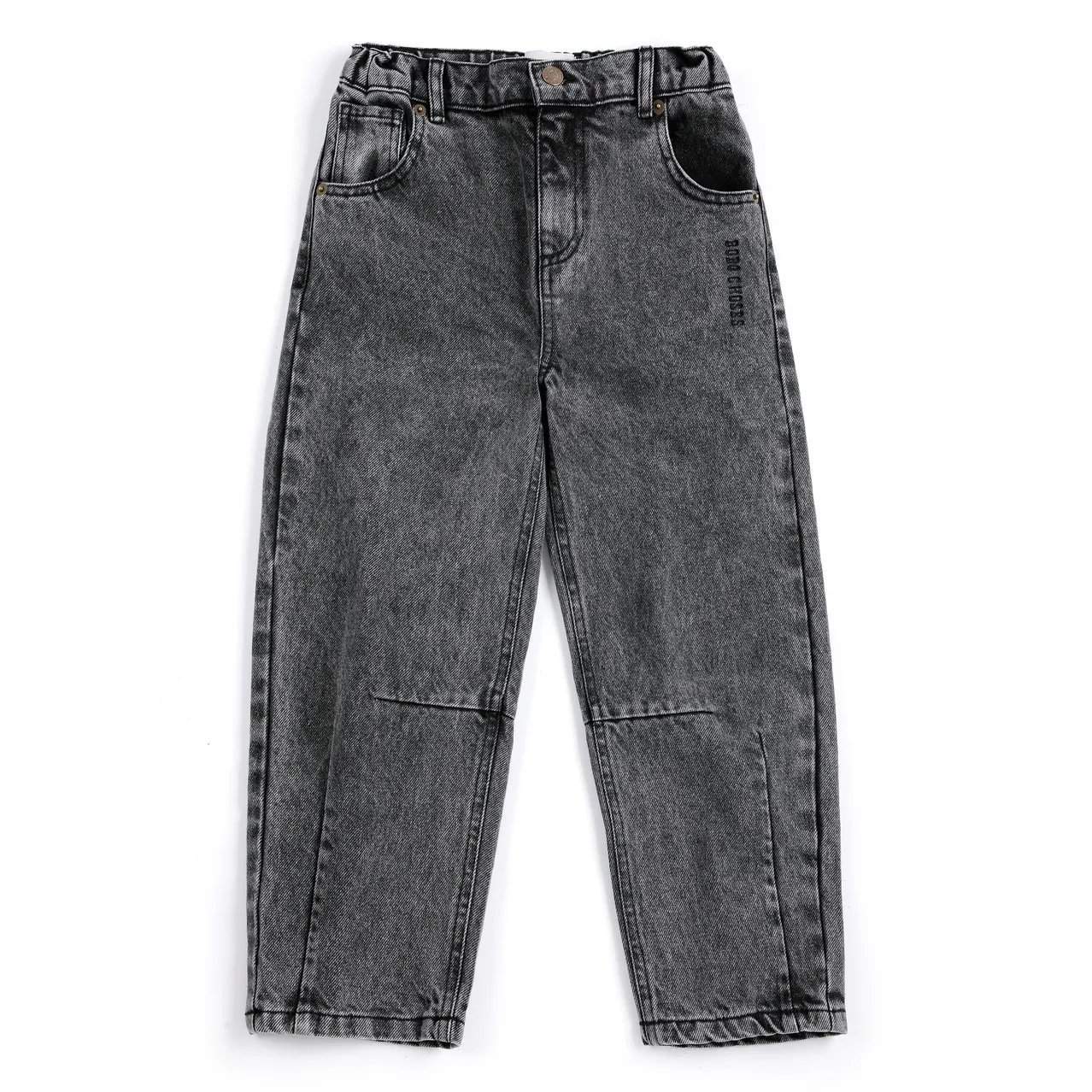 Bobo Choses Black Washed Organic Cotton Jeans