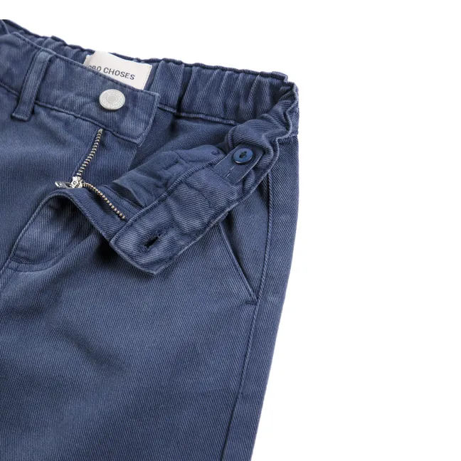 Pantalon Patchs Coton Bio | Bleu