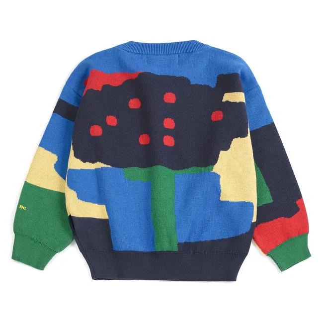 Camouflage Organic Cotton Sweater | Blue