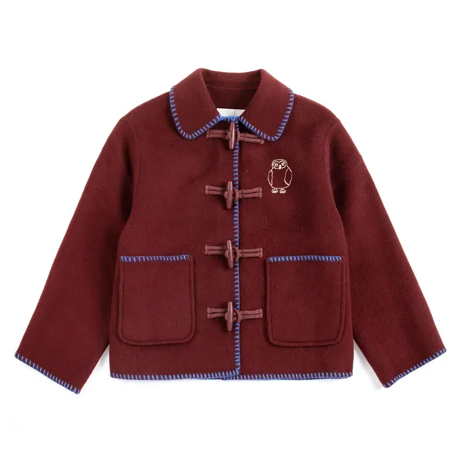 Manteau Hibou Laine | Bordeaux