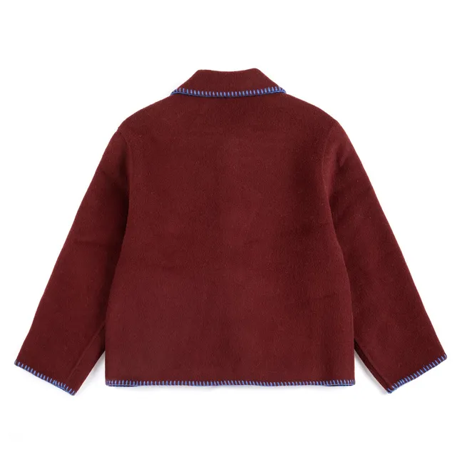 Manteau Hibou Laine | Bordeaux