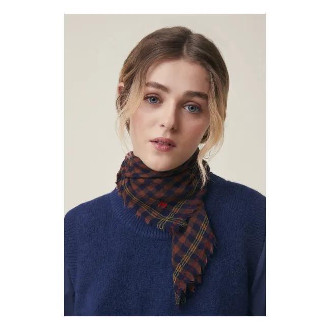 Foulard Galopin N°849 Laine | Bleu marine