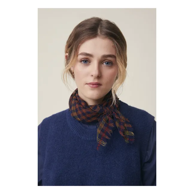 Foulard Galopin N°849 Laine | Bleu marine