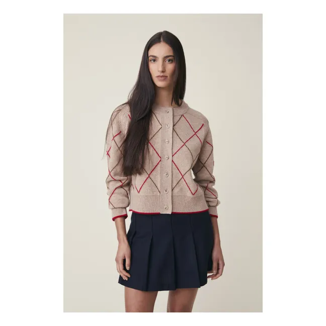 Gilet Auguste N°233 Laine Mérinos | Rose