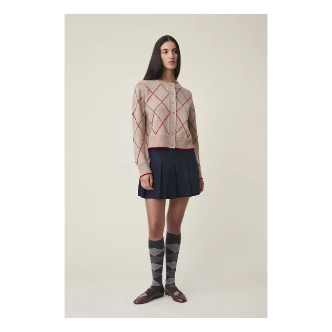Gilet Auguste N°233 Laine Mérinos | Rose
