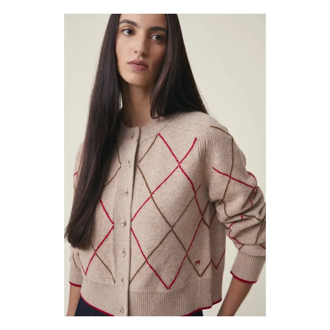 Gilet Auguste N°233 Laine Mérinos | Rose