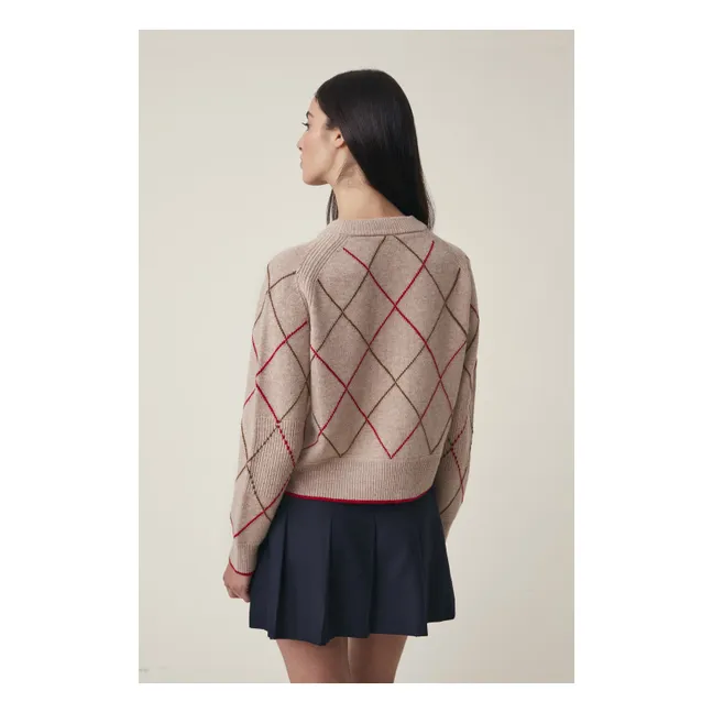 Gilet Auguste N°233 Laine Mérinos | Rose