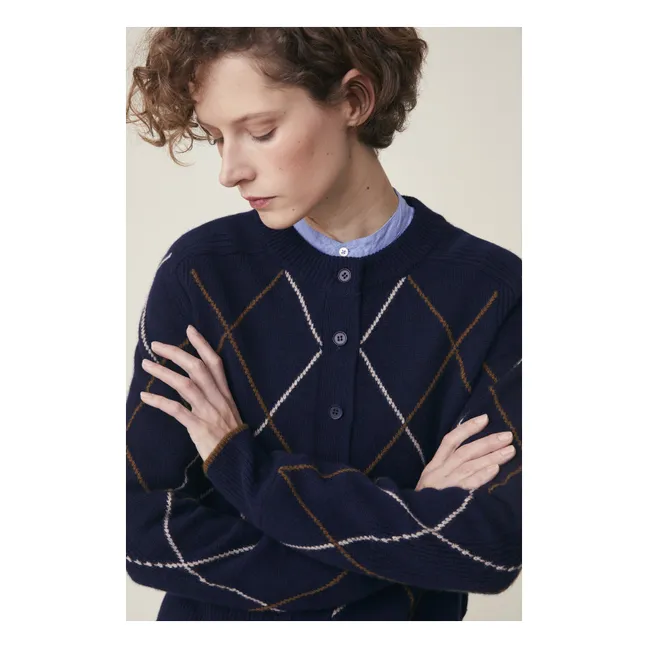 Gilet Auguste N°233 Laine Mérinos | Bleu marine