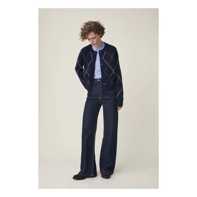 Gilet Auguste N°233 Laine Mérinos | Bleu marine