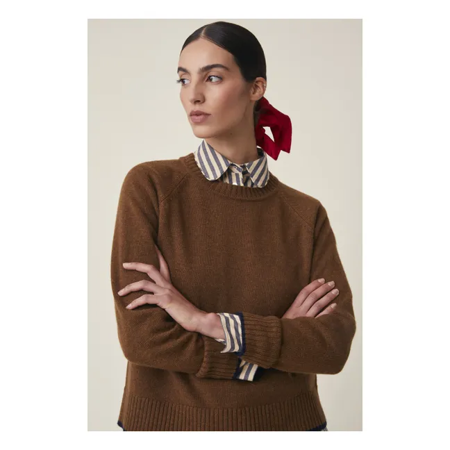Pull Helen N°229 Laine Mérinos | Marron
