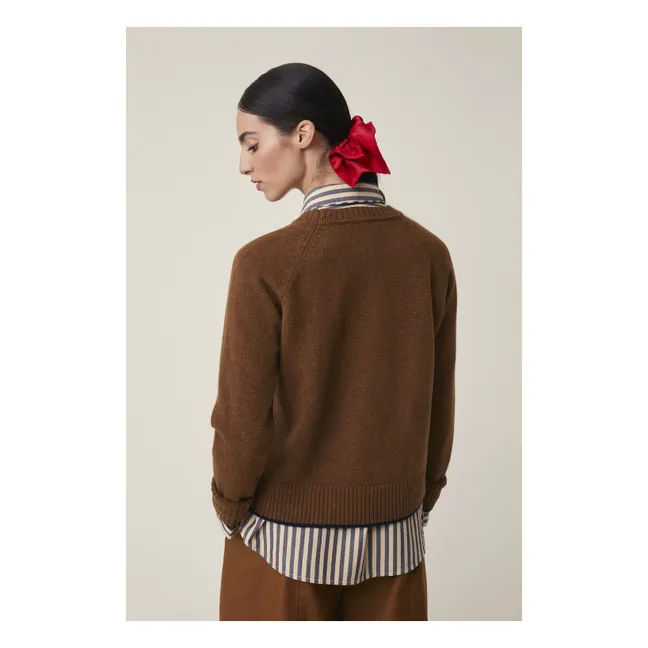 Pull Helen N°229 Laine Mérinos | Marron