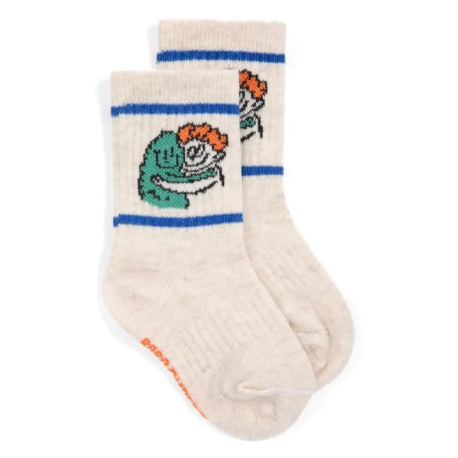 Chaussettes Monstres Coton Bio | Ecru
