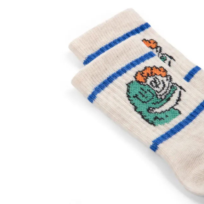 Chaussettes Monstres Coton Bio | Ecru