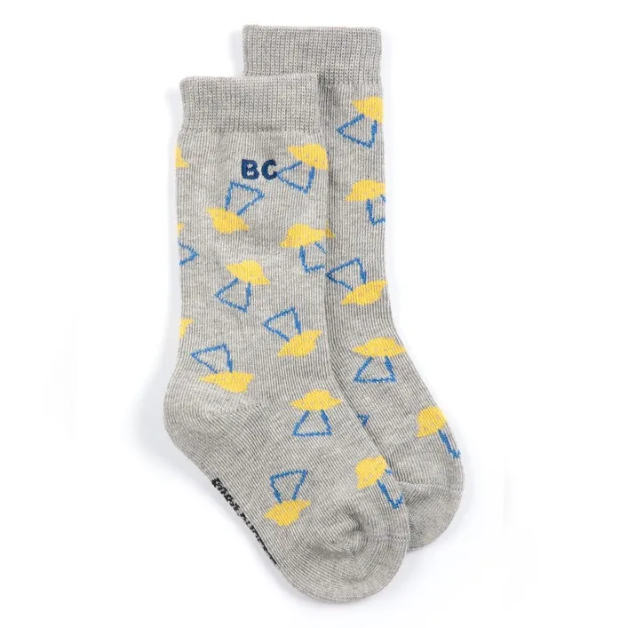 Bobo Choses Heather Grey Organic Cotton Saucer Socks