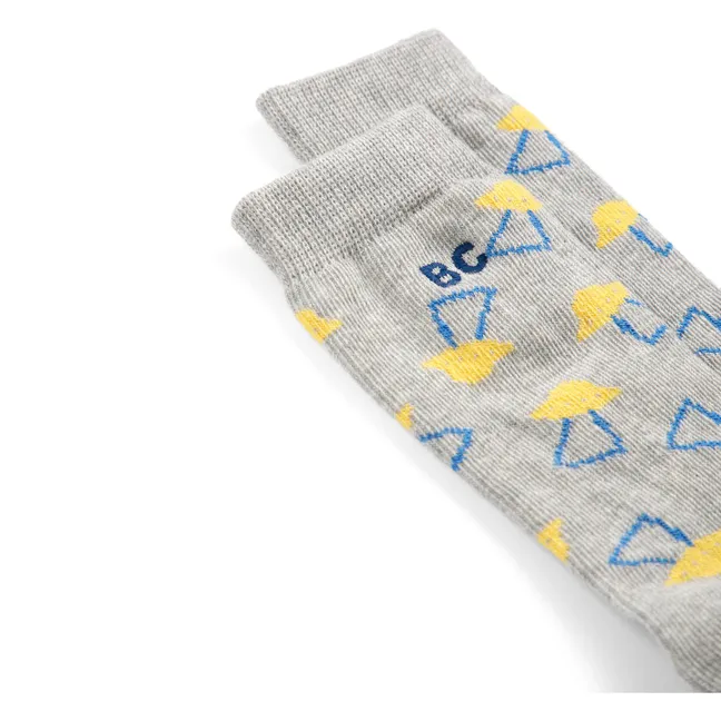 Chaussettes Soucoupes Coton Bio | Gris chiné