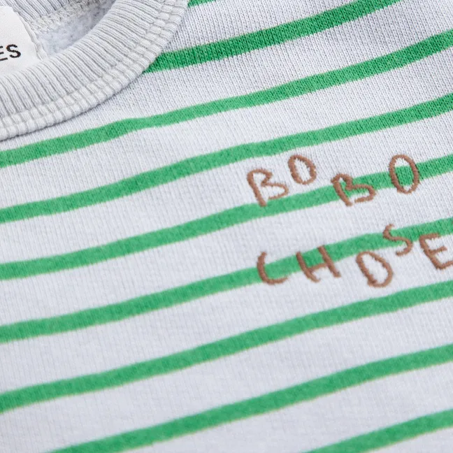Sweat Bobo Choses Rayé Coton Bio | Gris
