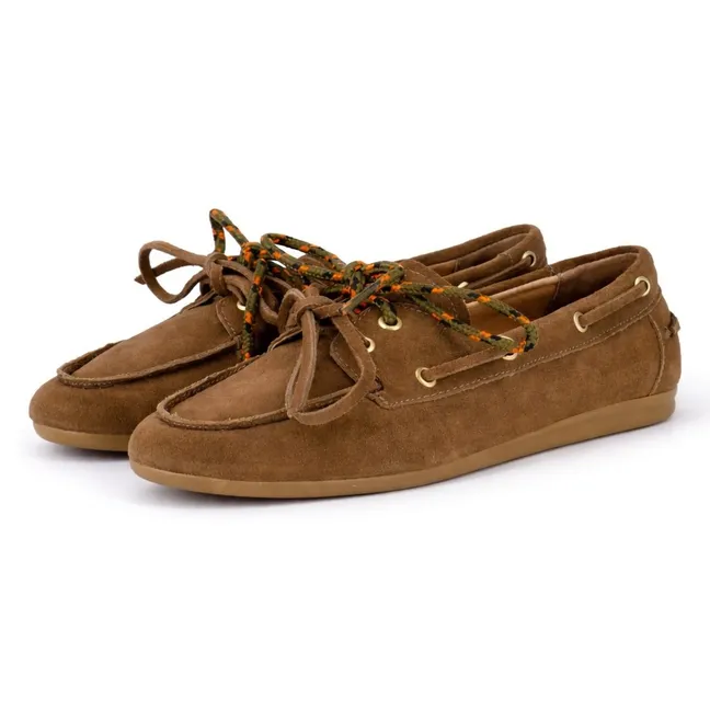 Chaussures Bateau Nahua Suède | Tabac