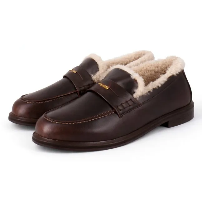 Mocassins Noa Fourrés | Acajou