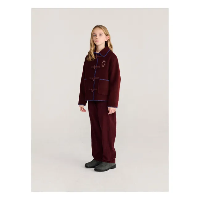 Manteau Hibou Laine | Bordeaux