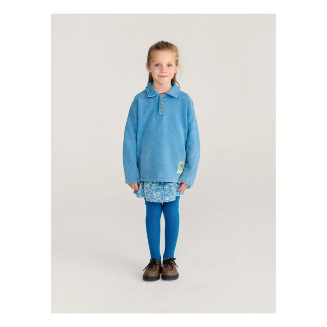 Sweat Polo Coton Bio | Bleu