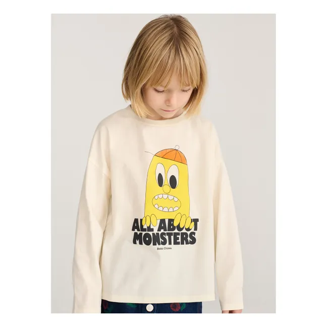 T-shirt Citron All About Monsters Coton Bio | Ecru