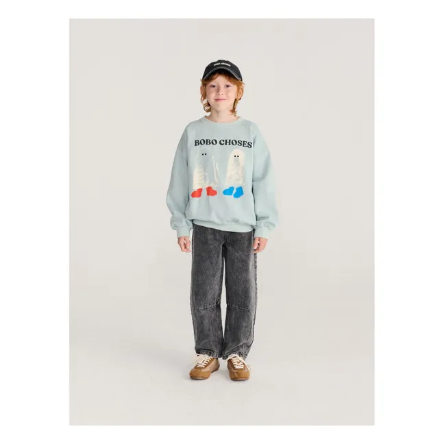 Sweat Fantômes Bobo Choses Coton Bio | Bleu ciel