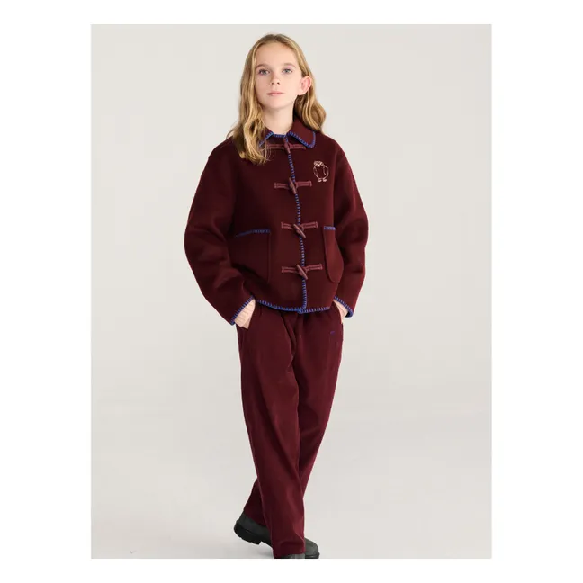 Manteau Hibou Laine | Bordeaux