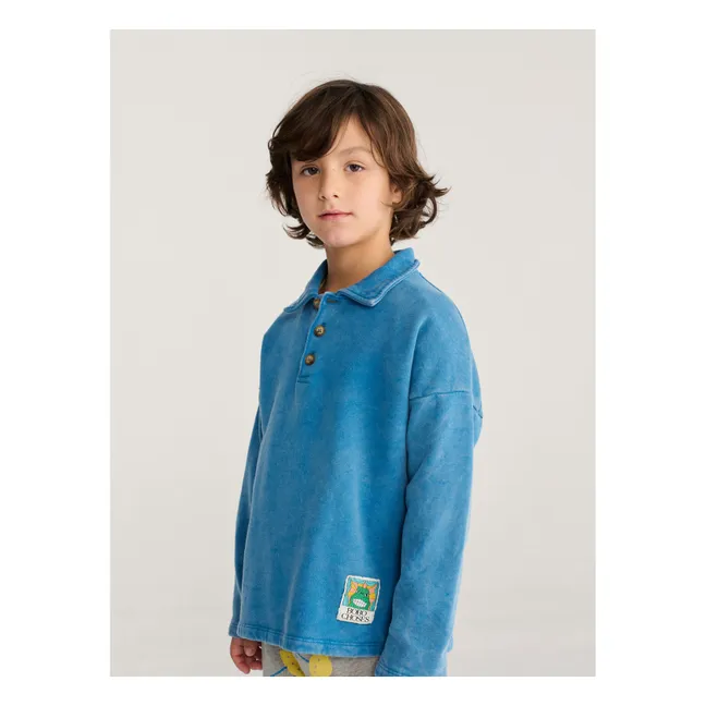 Sweat Polo Coton Bio | Bleu