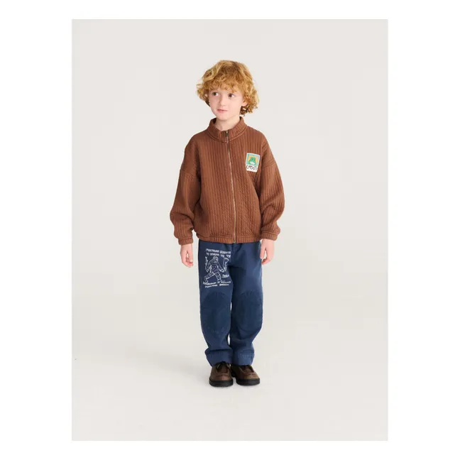 Pantalon Patchs Coton Bio | Bleu