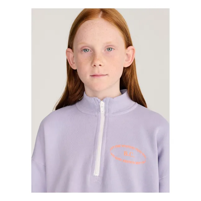 Sweat Zippé B.C. Coton Bio | Lavande