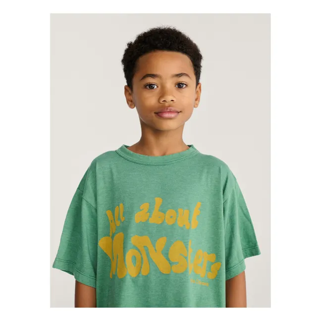 T-shirt All About Monsters Fibres Recyclées | Vert