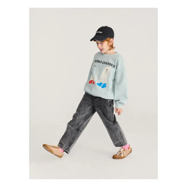 Sweat Fantômes Bobo Choses Coton Bio | Bleu ciel
