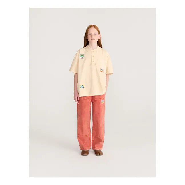 Organic cotton polo shirt | Ecru