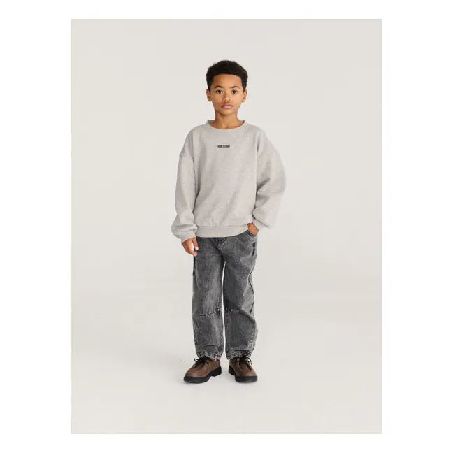 Sweat Champignons Coton Bio | Gris chiné